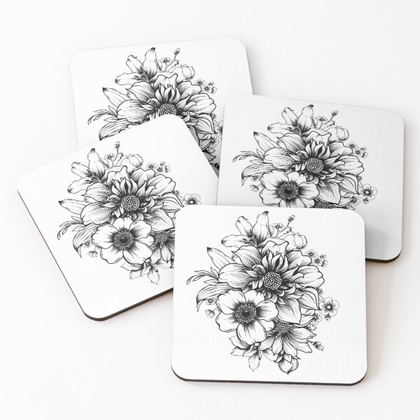 Item preview, Floral arrangement. Line Flowers bouquet. Botanical flowers designed and sold by smotrivnebo.