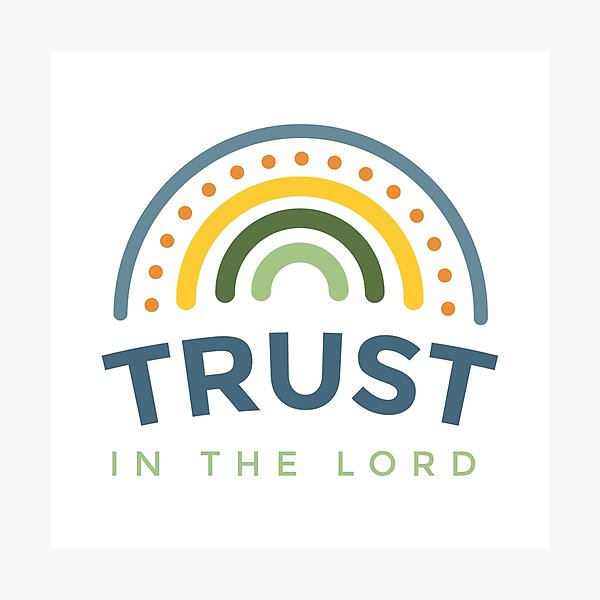 Item preview, Retro Rainbow Trust in the Lord Scripture Design 2022 Youth theme designed and sold by LoftyJDesign.