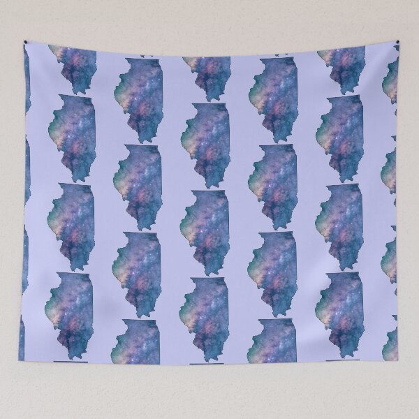 Item preview, Illinois State Outline Galaxy designed and sold by Nichestalgia.