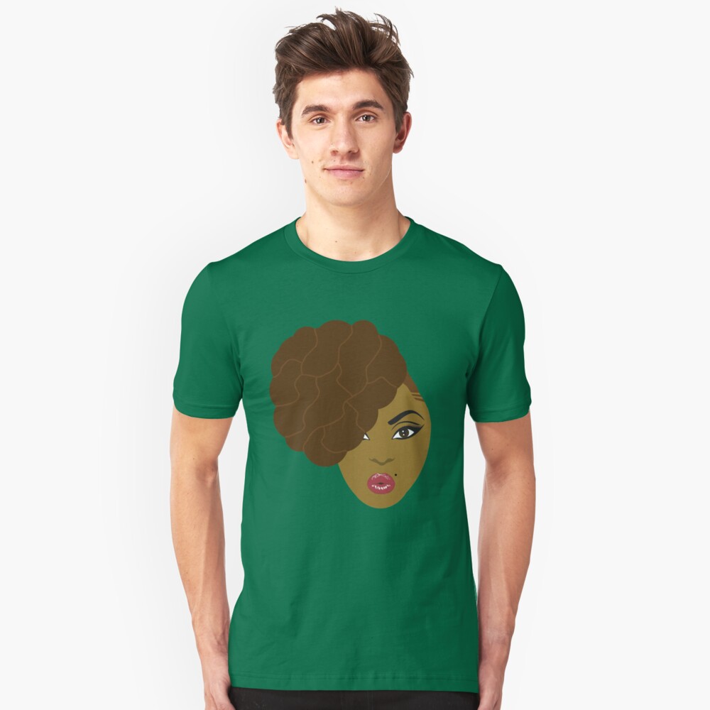 Beautiful Black Woman With Brown Natural Hair T Shirt By