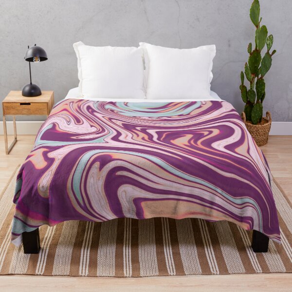 Item preview, Groovy 70s style Marble Swirls in Orange Maroon and Blue designed and sold by lucybrownlane.