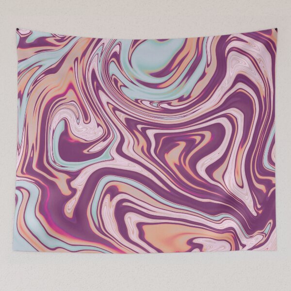 Item preview, Groovy 70s style Marble Swirls in Orange Maroon and Blue designed and sold by lucybrownlane.