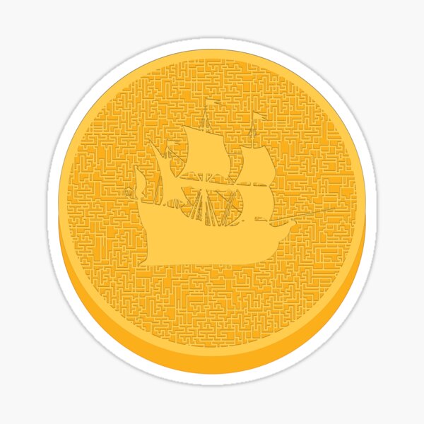 Ship Coin Sticker