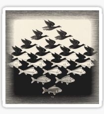Pegatina Cielo y agua I - Maurits Cornelis Escher