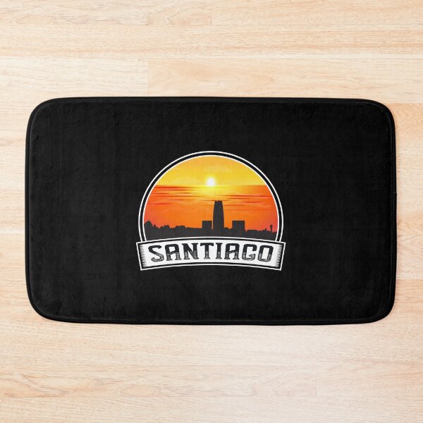 Artikelvorschau, Santiago de Chile Sonnenuntergang Skyline T Shirt Sticker entworfen und verkauft von Timcito.