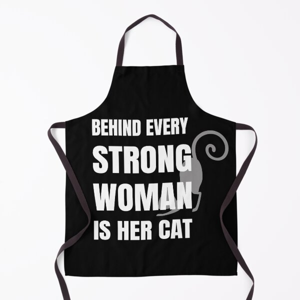 Item preview, Behind every strong woman is her cat white designed and sold by all-quotes.