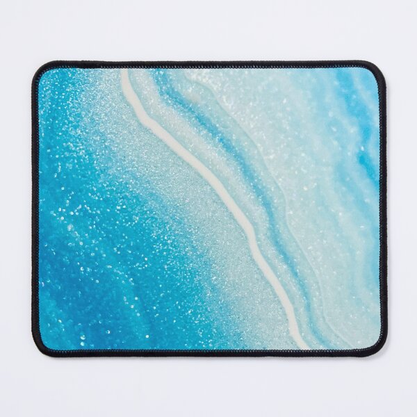 Item preview, Aqua Blue Liquid Marble  designed and sold by newburyboutique.