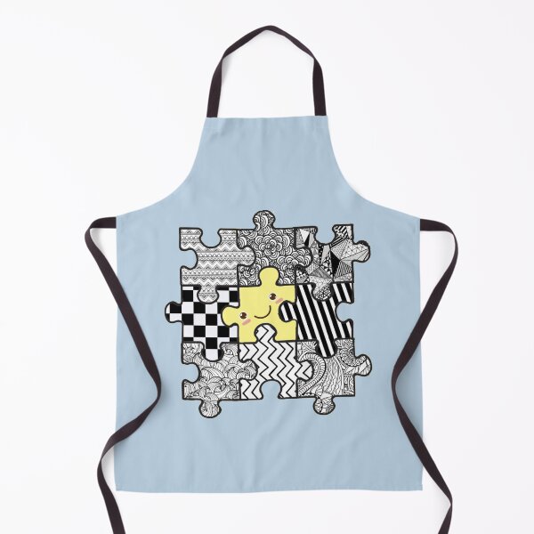 Item preview, Black & White Jigsaw Puzzle with a cute colored one designed and sold by BrainChaos.