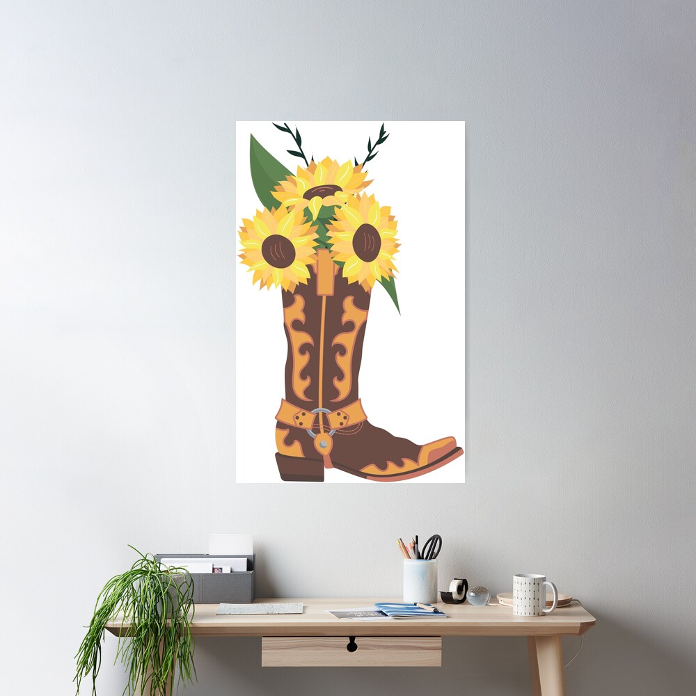 Cowboy boots and on sale sunflowers