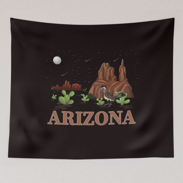 Item preview, Arizona Roadrunner Retro Boho Desert Cactus designed and sold by FranLewis.