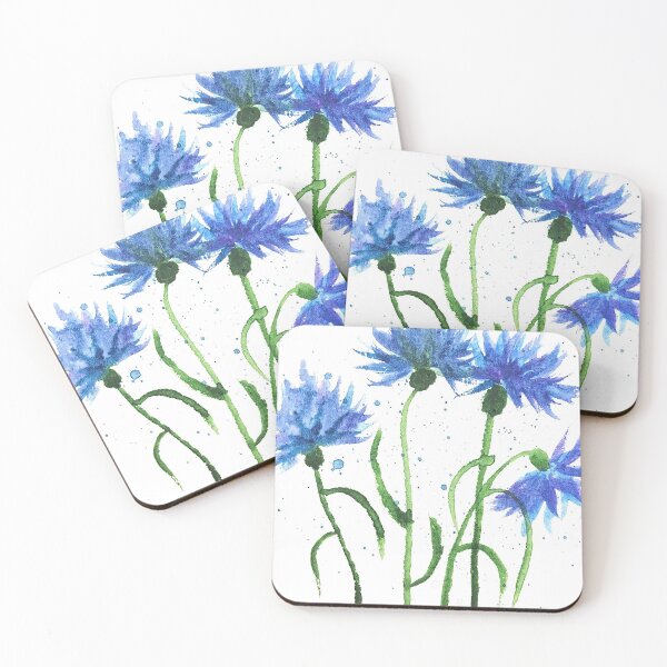 Item preview, Cornflowers watercolor  designed and sold by Artbymonika.