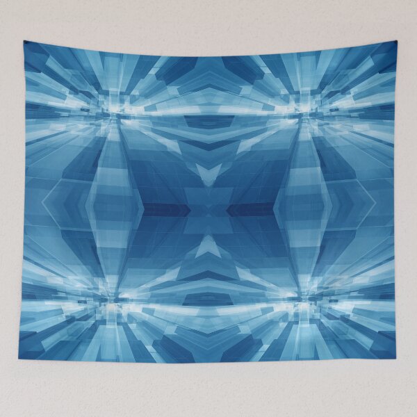 Item preview, Blue Light Burst Seamless Pattern designed and sold by Designs By YL.