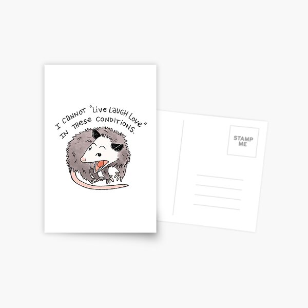 Opossum Live Laugh Love Postcard