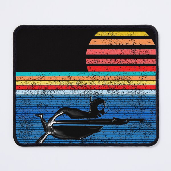 Item preview, Vintage sunset Retro Spearfishing Underwater Hunte freediving &r Scuba Diving designed and sold by Live  Today.