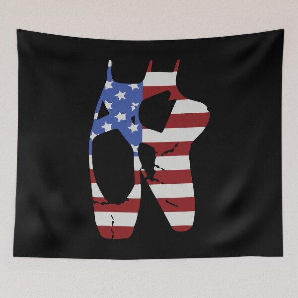Item preview, American Ballerina - Cute Girly US Flag Ballet Slippers For Ballet Dancer Design Gift Idea For Ballerina designed and sold by Prince - Bestseller ★★★★★.