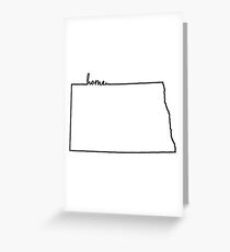 North Dakota Home outline Greeting Card