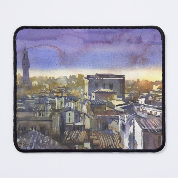 Item preview, Palazzo Vecchio and skyline of Florence, Italy at sunset designed and sold by rfoxphoto.
