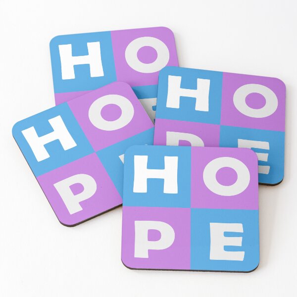 Item preview, HOPE pink and blue  designed and sold by Inspirationmotivation.