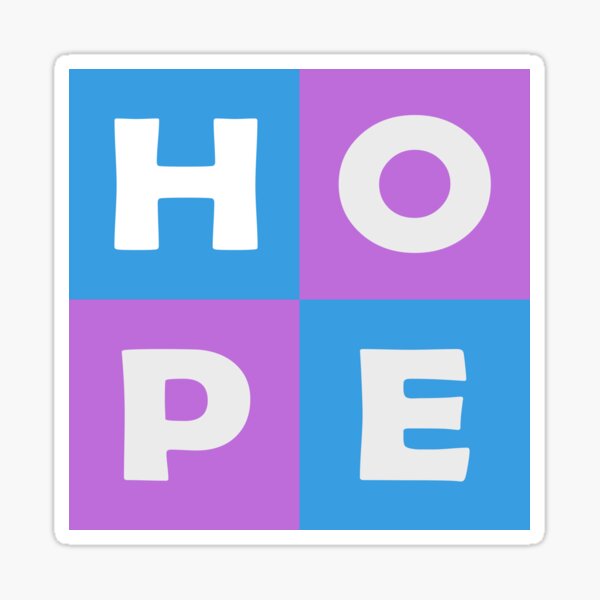 Item preview, HOPE pink and blue  designed and sold by Inspirationmotivation.
