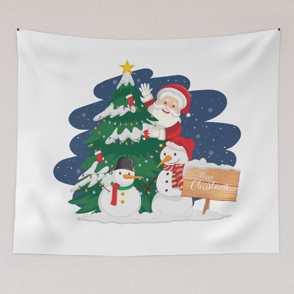 Item preview, Santa with Snow Men Design designed and sold by Eviora Premium.