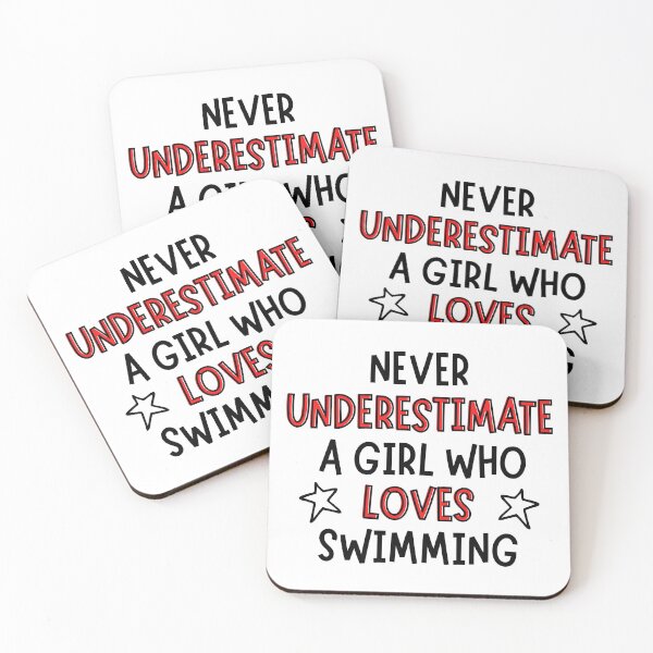 Item preview, Never underestimate a girl who loves swimming designed and sold by TheGreenGoat.