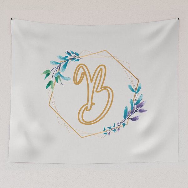Item preview, Cursive Letter B Floral Frame designed and sold by LetterMom.