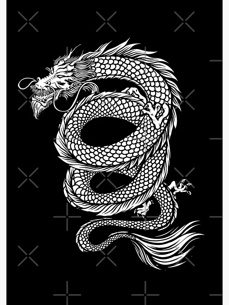 Amazon.com: Japanese Dragon Tattoo Wall Art Asian Gangster Tattoo Poster  Black and White Wall Art Wall Art Paintings Canvas Wall Decor Home Decor  Living Room Decor Aesthetic 8x10inch(20x26cm) Unframe-Style: Posters &  Prints