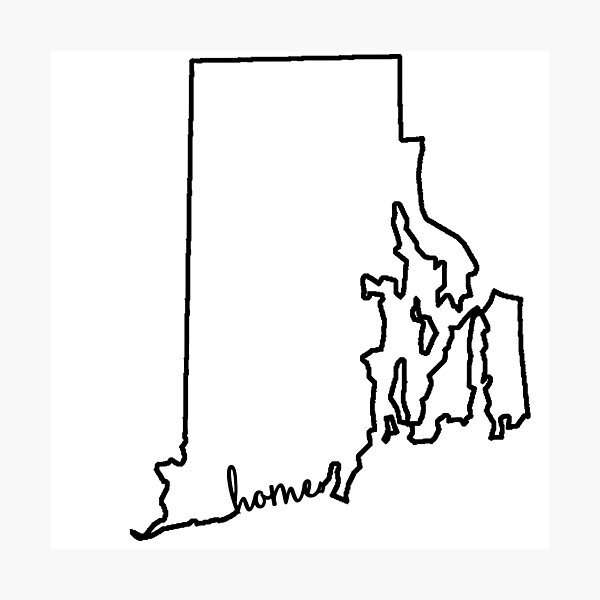 "Rhode Island Home Outline" Photographic Print for Sale by ohioinspired ...