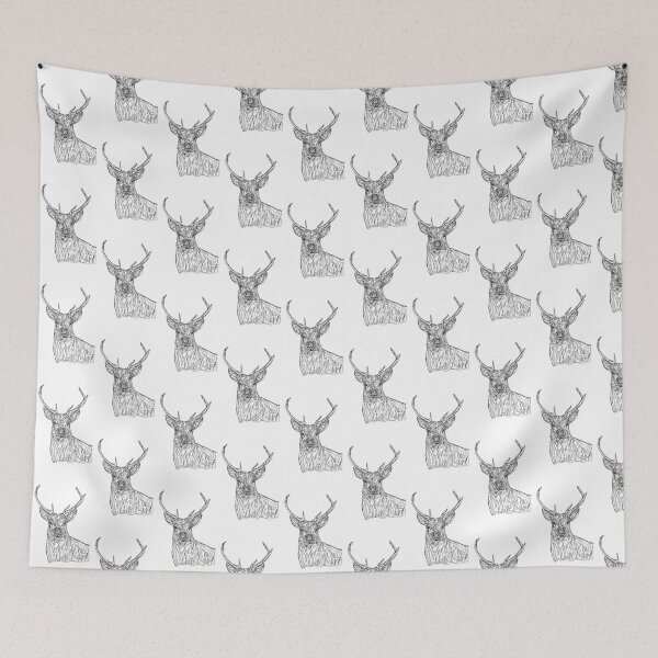 Item preview, Stag Line Drawing designed and sold by LockedInJoy.