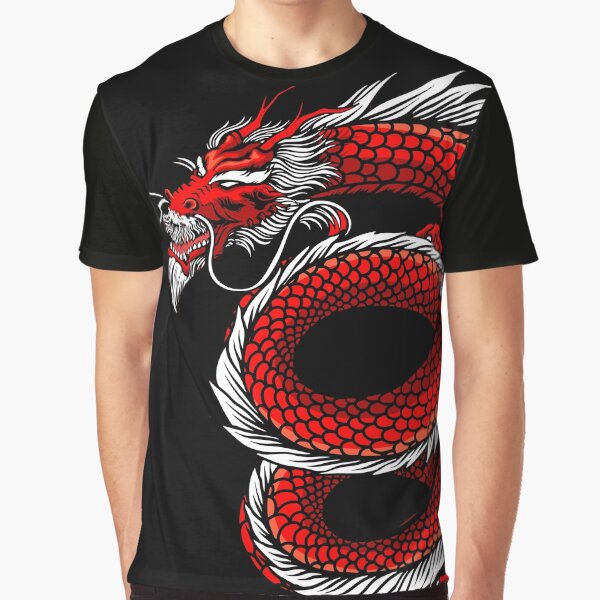 red chinese dragon shirt