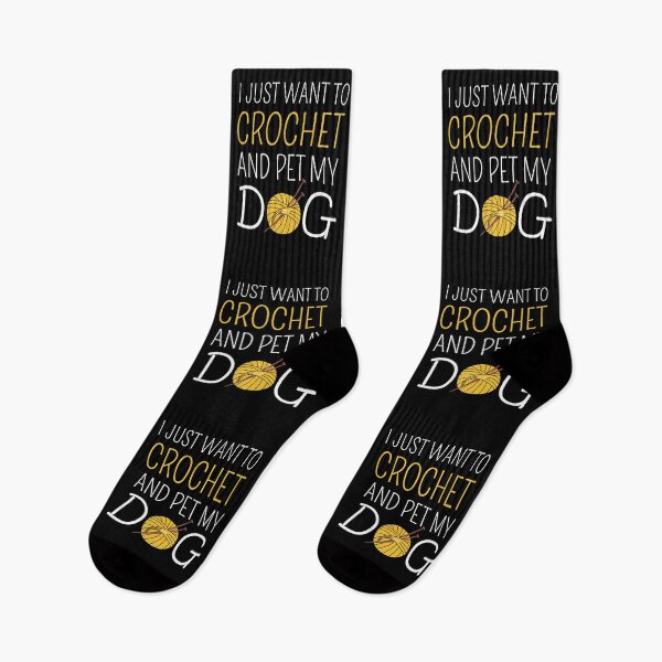 Item preview, Crocheting Crochet Knitting Crocheter Dog Funny designed and sold by CuteDesigns1.