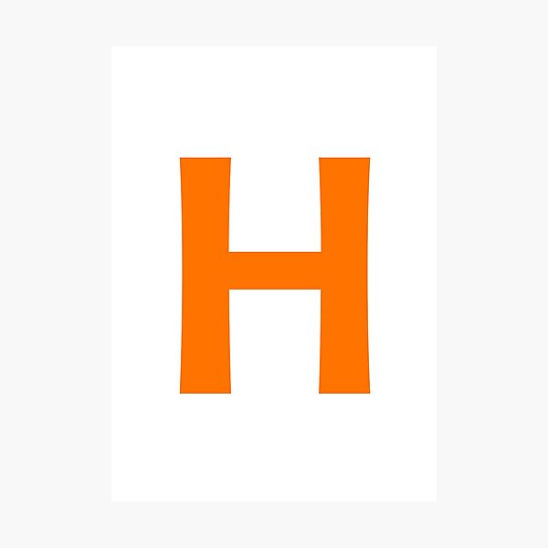 Item preview, Orange color Letter H designed and sold by WECreations.