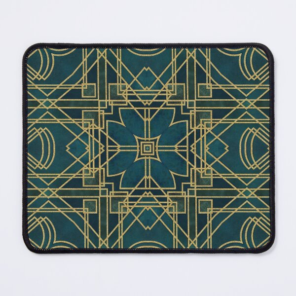 Item preview, Art Deco Gold Green Velvet designed and sold by artsandsoul.