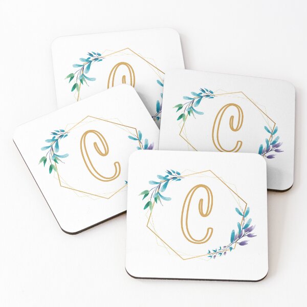 Item preview, Cursive Letter C Floral Frame designed and sold by LetterMom.