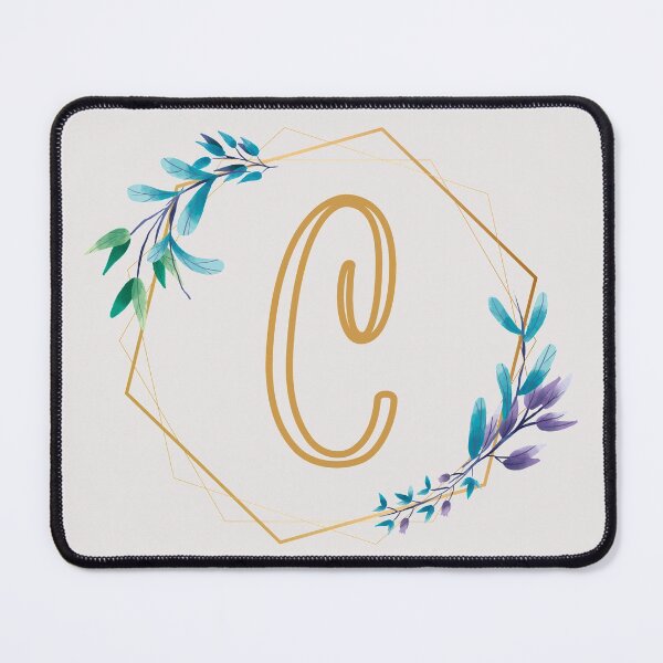 Item preview, Cursive Letter C Floral Frame designed and sold by LetterMom.