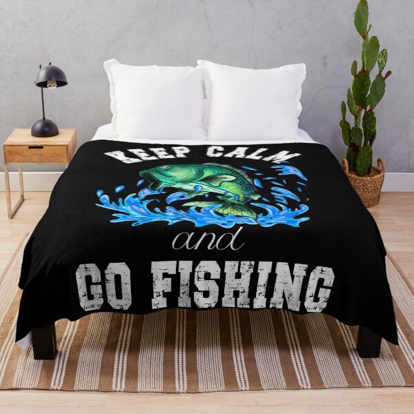 Item preview, Keep Calm and Go Fishing, Funny Fishing Quotes designed and sold by orangeblue21.
