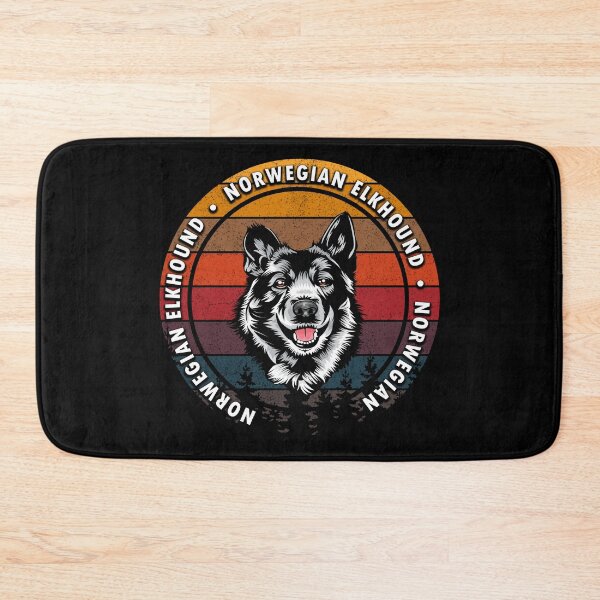 Item preview, Norwegian Elkhound distressed sunset retro dog face design designed and sold by SamRVstore.