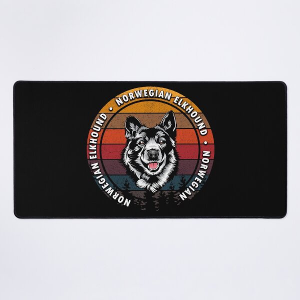 Item preview, Norwegian Elkhound distressed sunset retro dog face design designed and sold by SamRVstore.