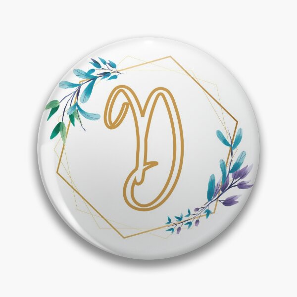 Item preview, Cursive Letter D Floral Frame designed and sold by LetterMom.