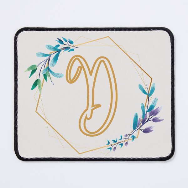 Item preview, Cursive Letter D Floral Frame designed and sold by LetterMom.