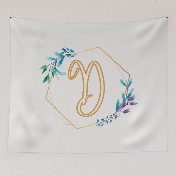 Item preview, Cursive Letter D Floral Frame designed and sold by LetterMom.