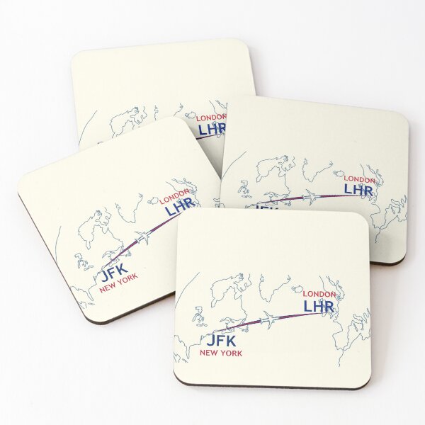 Item preview, JFK-LHR Map designed and sold by TransportTees.