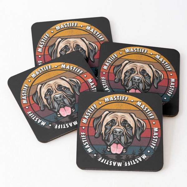 Item preview, Mastiff distressed sunset retro dog face design designed and sold by SamRVstore.