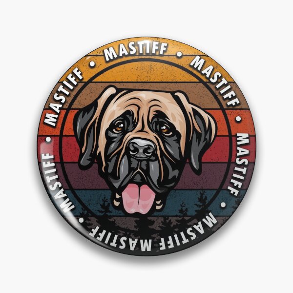 Item preview, Mastiff distressed sunset retro dog face design designed and sold by SamRVstore.