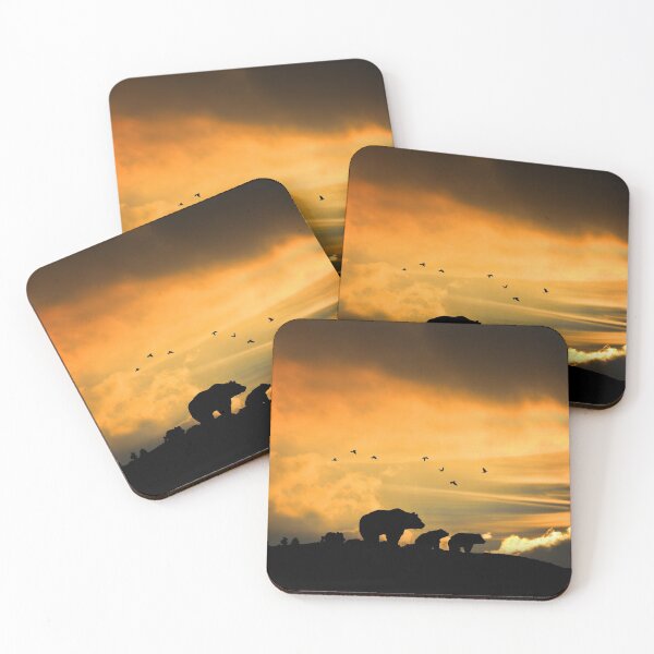 Item preview, Bear Family in a Sunset designed and sold by Stephanie Laird.