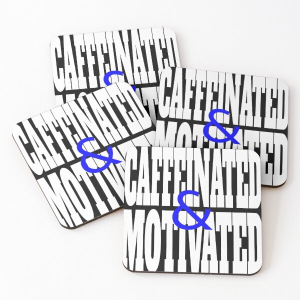Item preview, CAFFEINATED and MOTIVATED designed and sold by CRINGEWORTHY TEES.