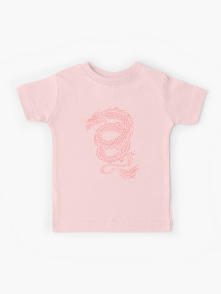 Pink Tee Shirt Dragon Bershka Pink Chinese Japanese Dragon