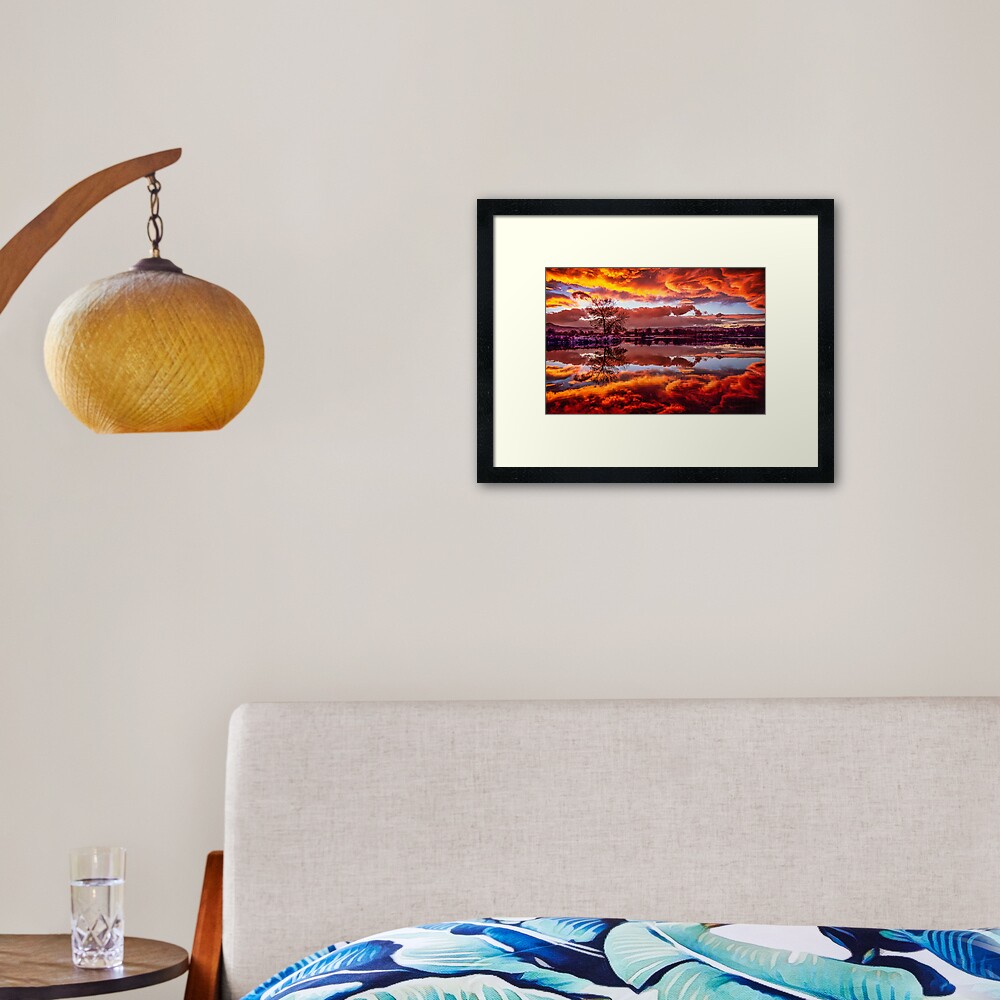 Rolling Thunder Sunset Framed Art Print