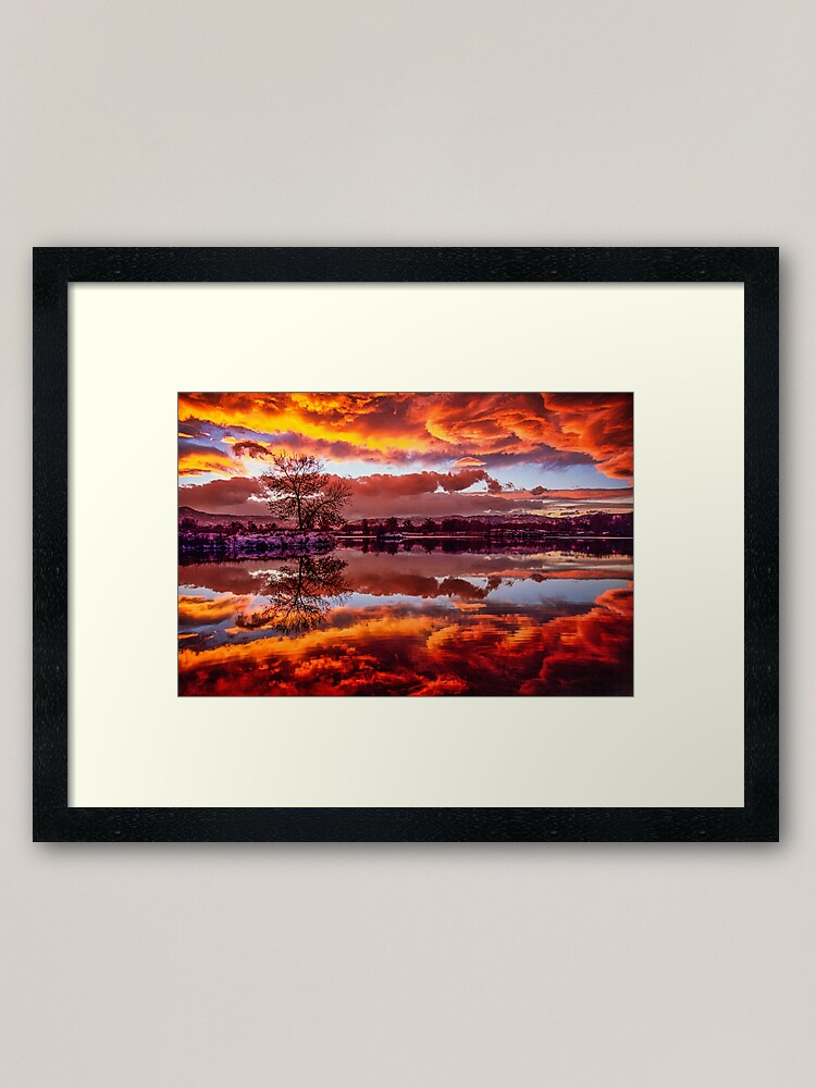 Alternate view of Rolling Thunder Sunset Framed Art Print