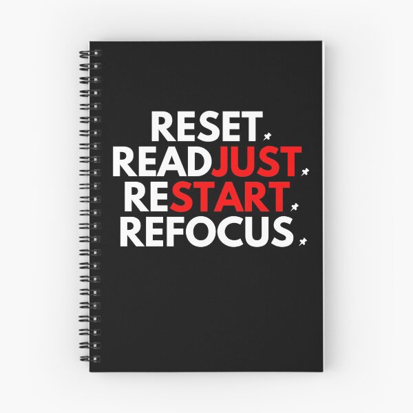 Item preview, Reset Readjust Restart Refocus - New Beginnings Inspirational Resolutions Motivational Quote  designed and sold by Vibbin4Life33.